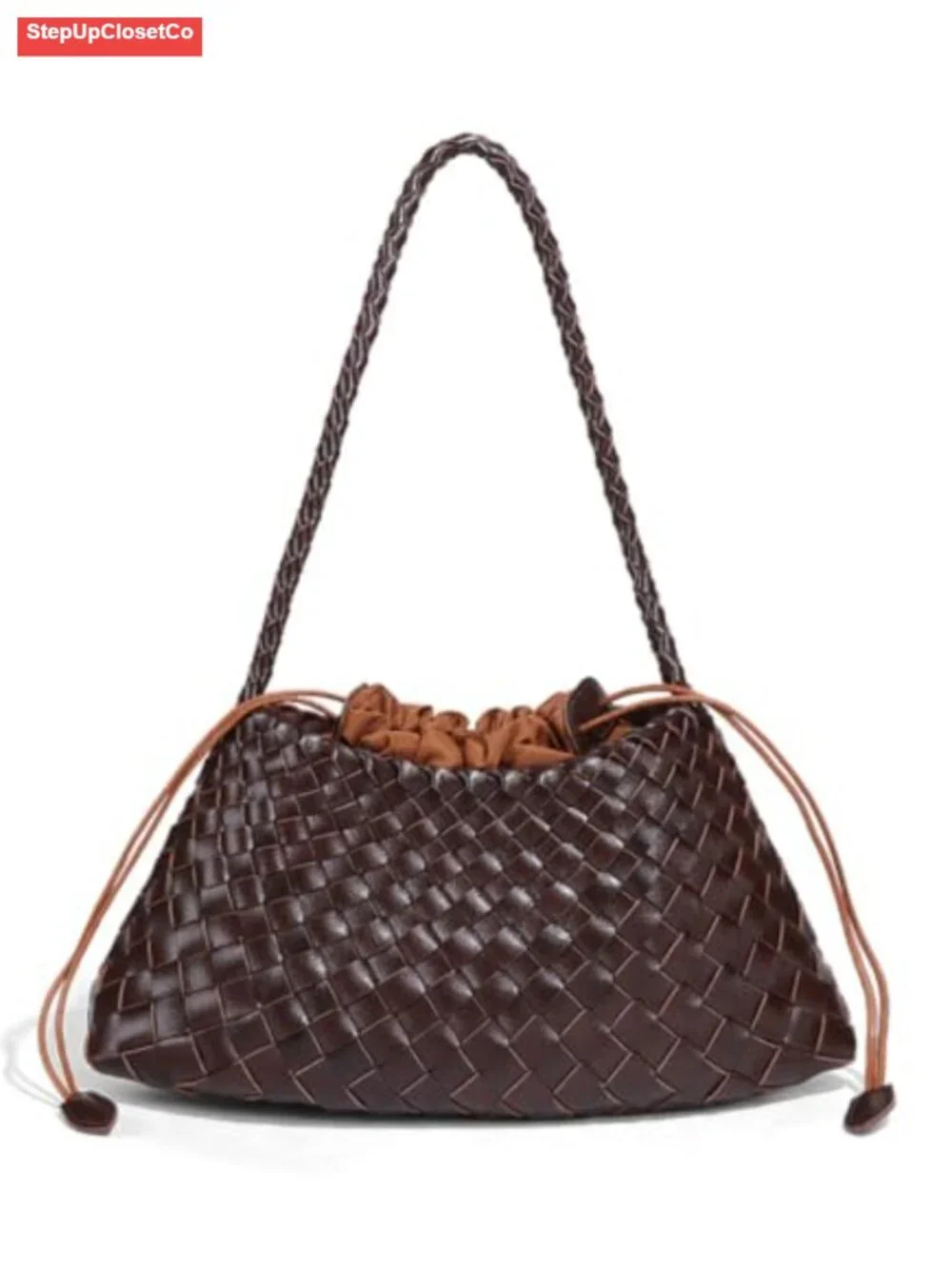 Slouchy Woven Hobo Bag Women Suede Faux Leather Shoulder Tote Travel Purse